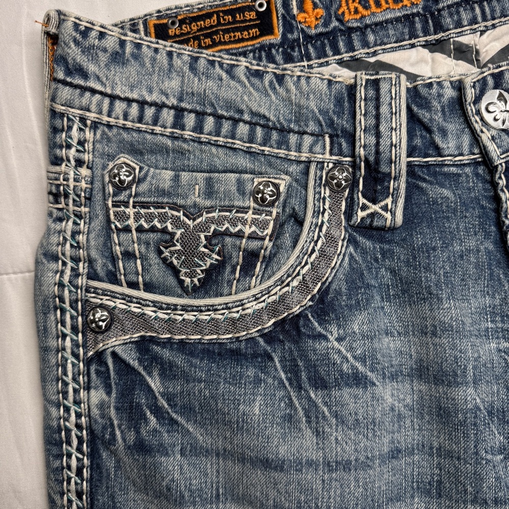 Rock Revival Blue Men's Jeans - Picture 14 of 16
